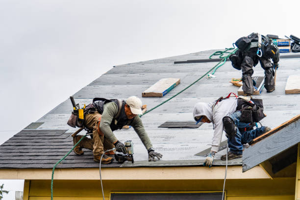 Professional Roofing technician working in Crown City, OH